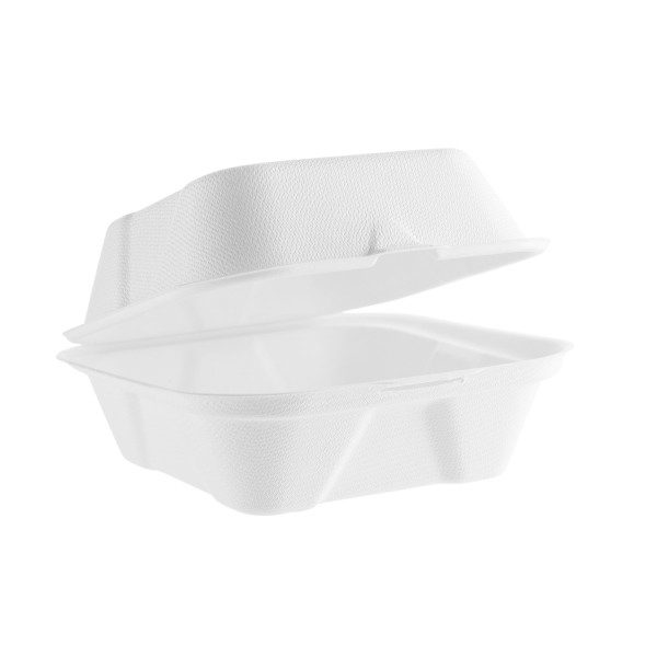 6in bagasse burger box